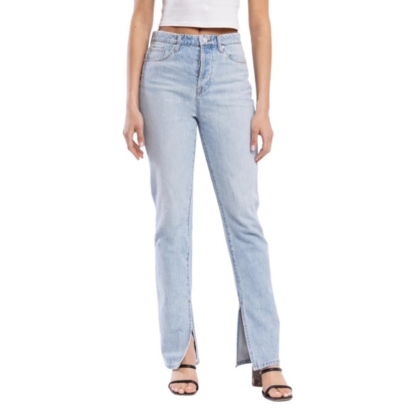 BlankNYC Lexington/Cooper Slit Hem Straight Leg Jeans‎ - Picture 1 of 7